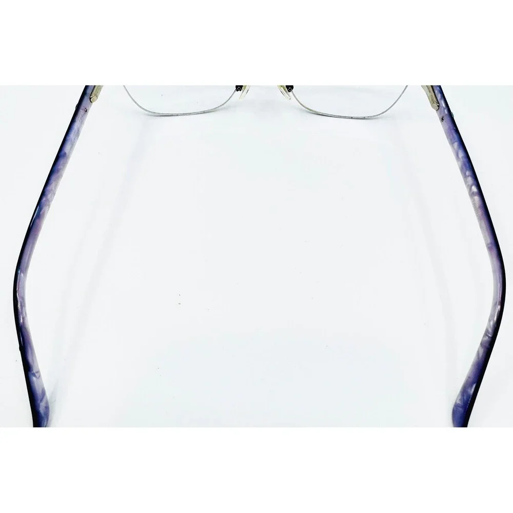Nicole Miller Eyeglasses Womens Eggplant Titanium Cat Eye Gardiner 55-17-140